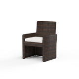 Montecito - Dining Chair, With Self Welt - Canvas Flax / Dark Brown