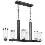 Jarsdel - 6 Light Industrial Island Light - Black