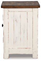 Wystfield - Chair Side End Table - White / Brown