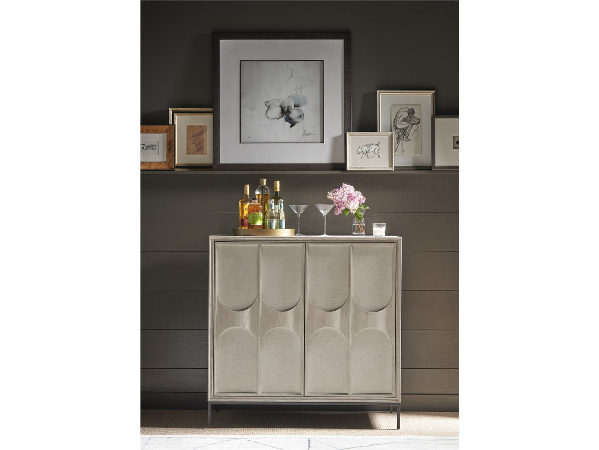 Coalesce - Odessa Bar Cabinet - Pearl Silver