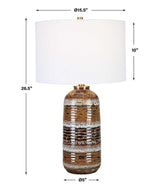 Roan - Artisian Table Lamp - Brown, Dark