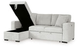 Wohlen - 2-Piece Sectional With Pop Up Sleeper And LAF Corner Chaise - Alloy