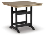 Boca Trail - Black / Driftwood - Square Counter Tbl W/Umb Opt