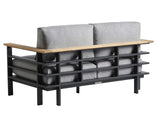 South Beach - Loveseat - Black / White