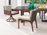 Abaco - Swivel Rocker Dining Chair - Dark Brown / White