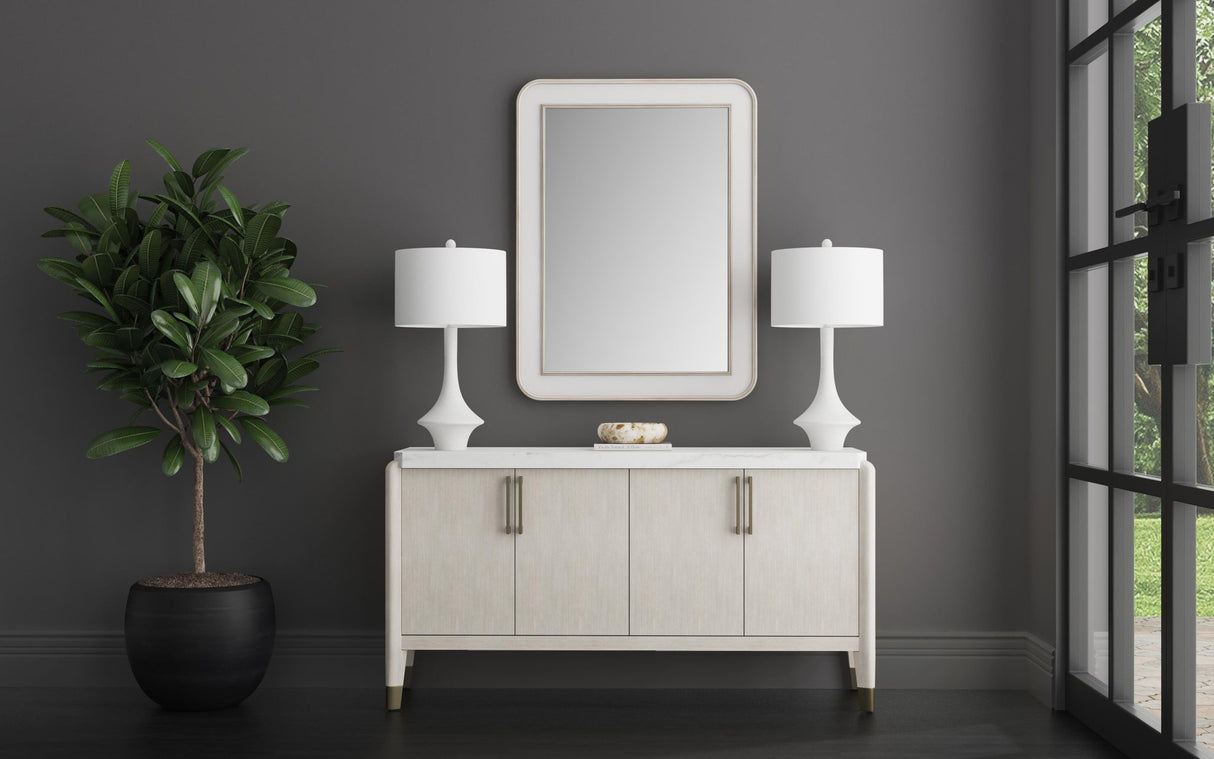 Gavin - Server - Driftwood Oak / White Marble