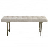 Imperial - Upholstered Gray Bench