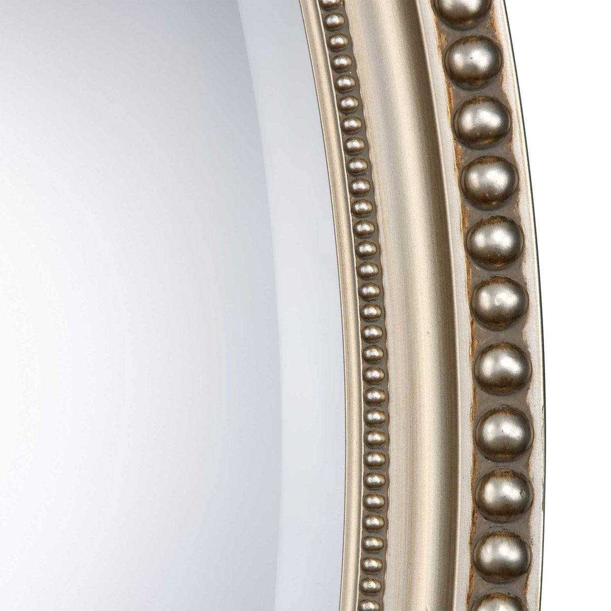Mirror - Metallic Silver & Brown Antiquing