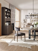 Curata - 72" Round Dining Table - Dark Gray