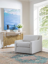 Solimar - Solimar Rattan Swivel Chair - Beige / Gray