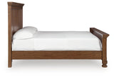 Zackaryn - King Panel Bed - Warm Brown