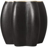 Melange - Even And Flow Round End Table - Black