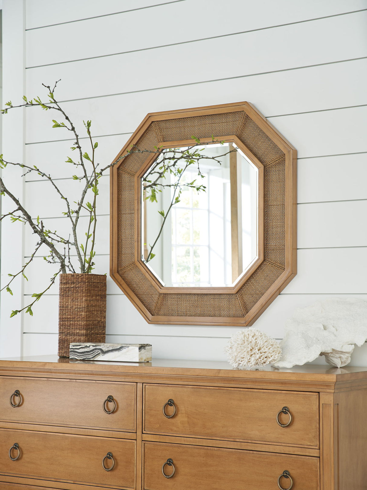 Laguna - Thalia Octagonal Mirror - Light Brown