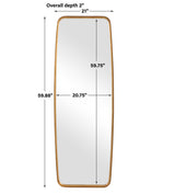 Mirror With Rounded Corners - Gold Leaf
