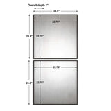 Matty - Antiqued Square Mirrors, Set Of 2 - Black