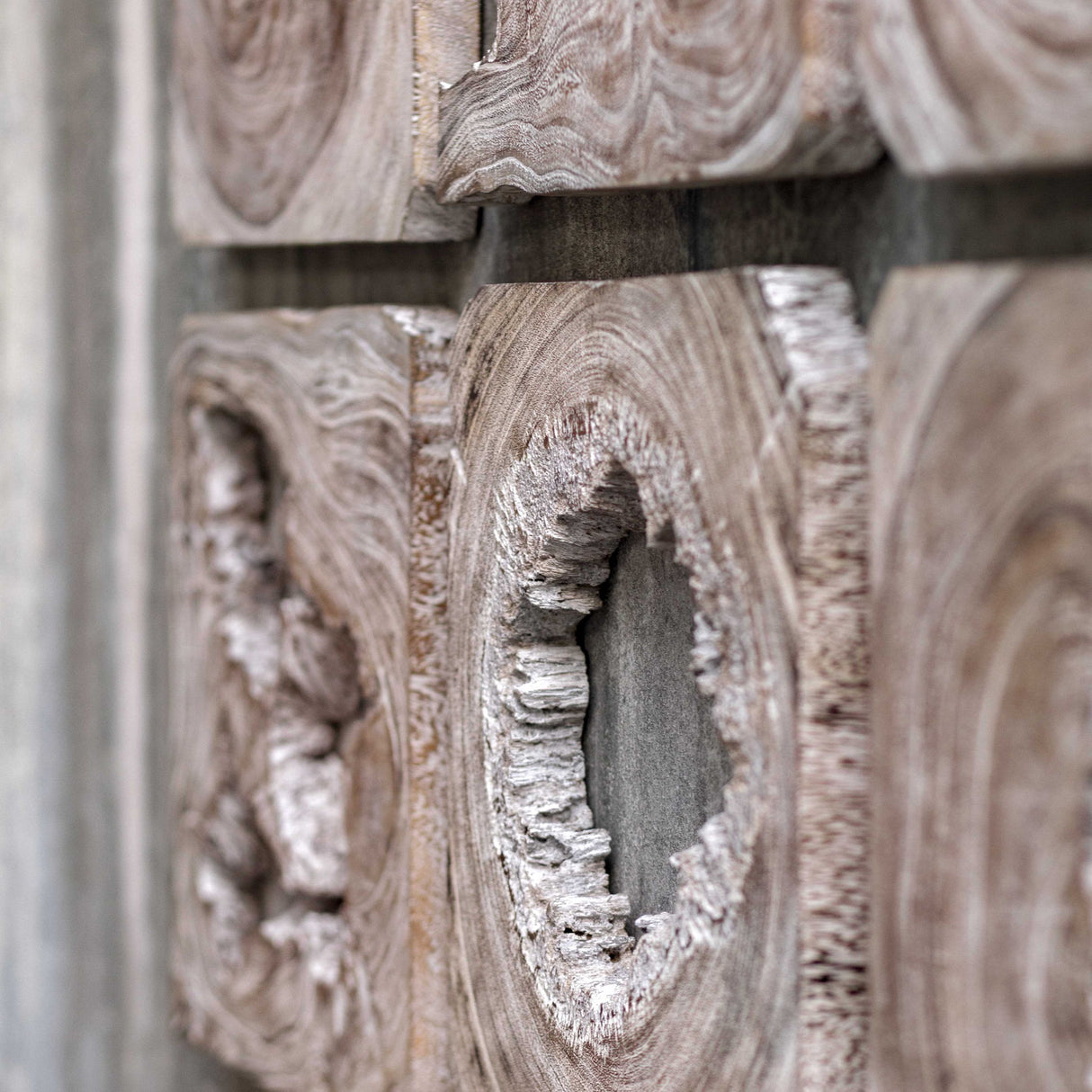 Bahati - Wood Wall Art, Set Of 9 - Light Brown