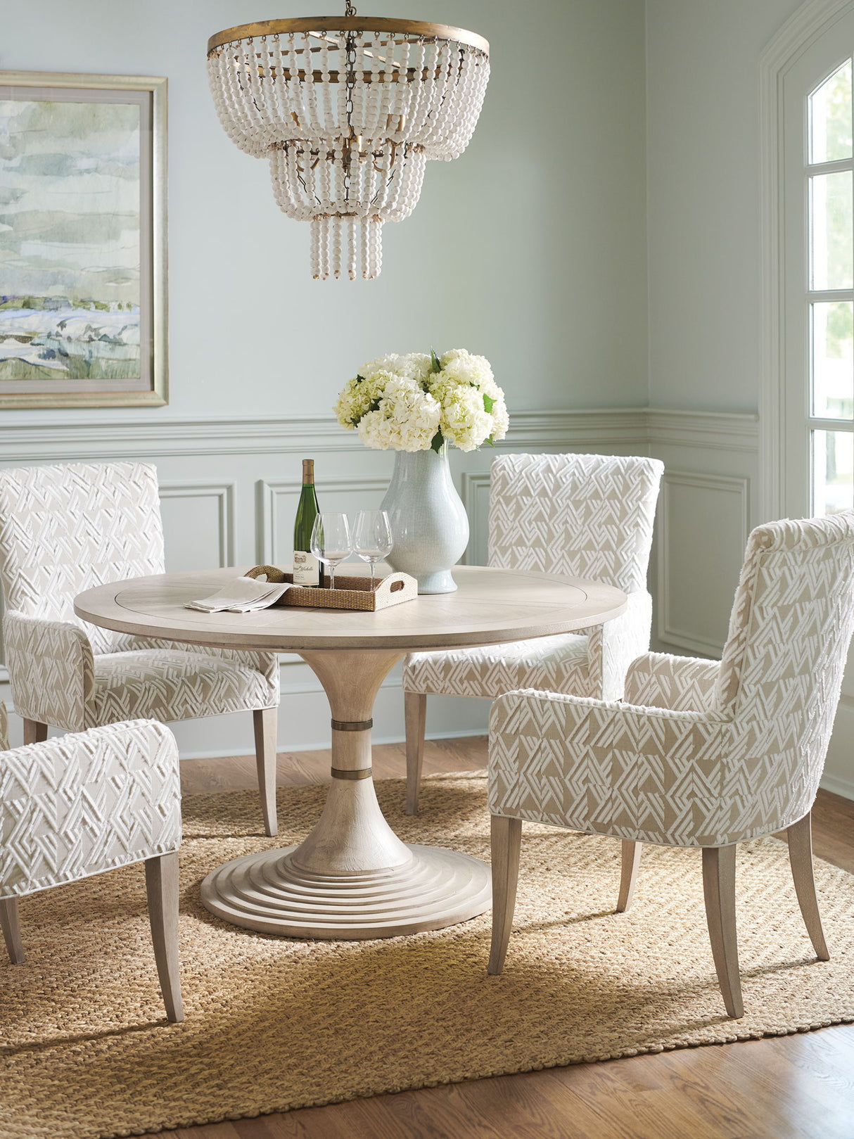 Malibu - Serra Upholstered Arm Chair - Pearl Silver