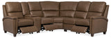 MS - Julian Six-Piece Power Reclining Sectional - Dark Brown