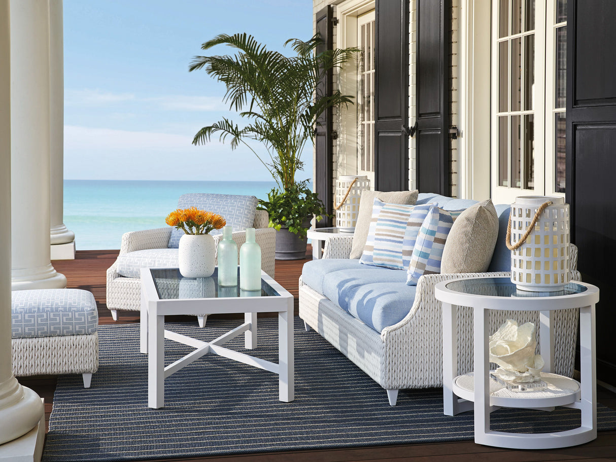 Ocean Breeze Promenade - Rectangular Cocktail Table - White
