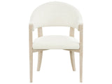 Velora - Arm Chair - White / Light Brown