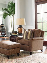 Tommy Bahama Upholstery - Bishop Ottoman - Dark Brown