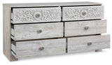 Paxberry - Six Drawer Dresser - Weatherworn - Whitewash