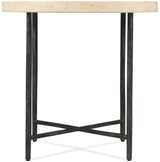 Driftwood - Round Side Table - Beige / Gray