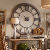 Ronan - Wall Clock, Large - Brown, Dark