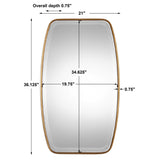 Canillo - Mirror - Antiqued Gold