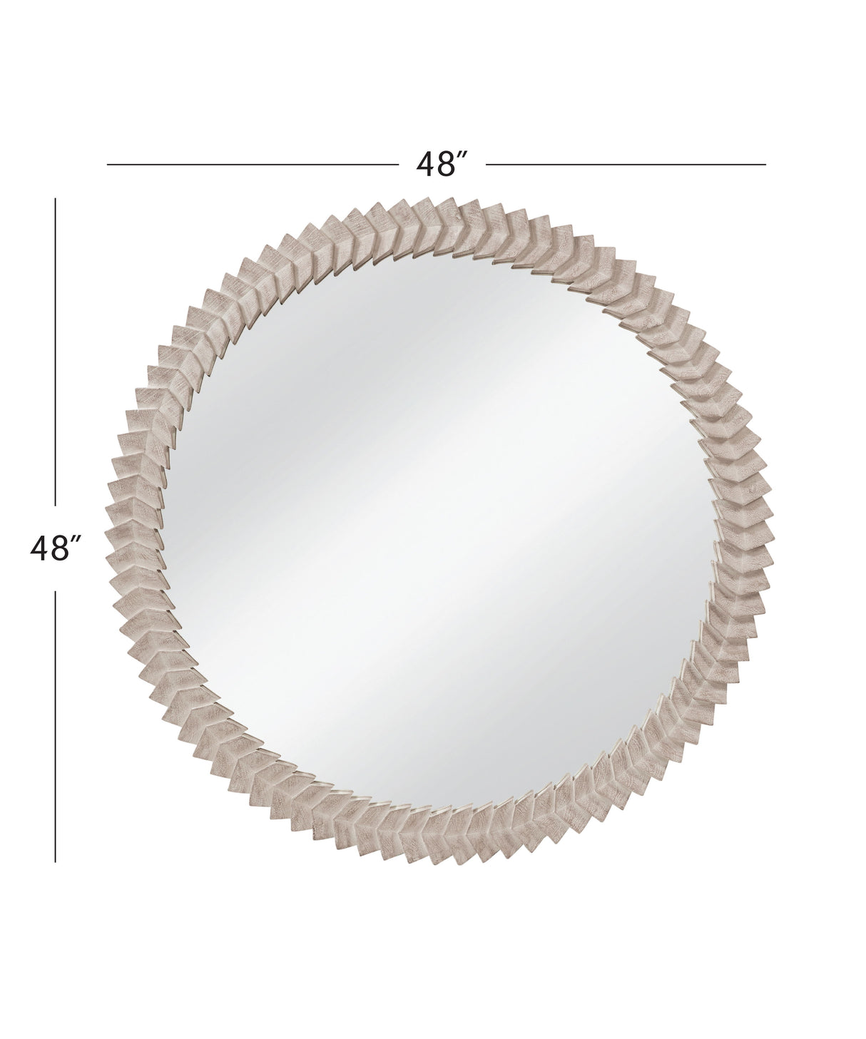 Claire - Wall Mirror - White Wash