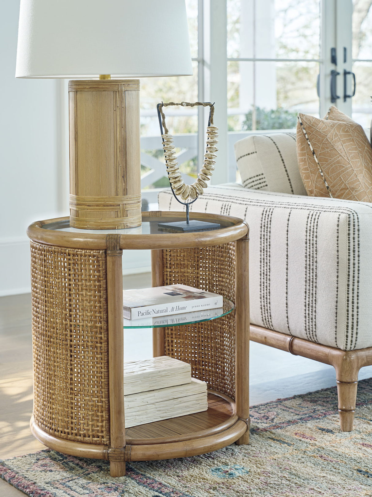 Key Biscayne - Tortuga Round End Table - Light Brown