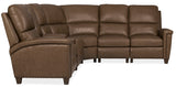 MS - Julian Six-Piece Power Reclining Sectional - Dark Brown