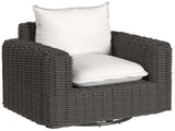 Cabo - Swivel Club Glider - Dark Gray / White