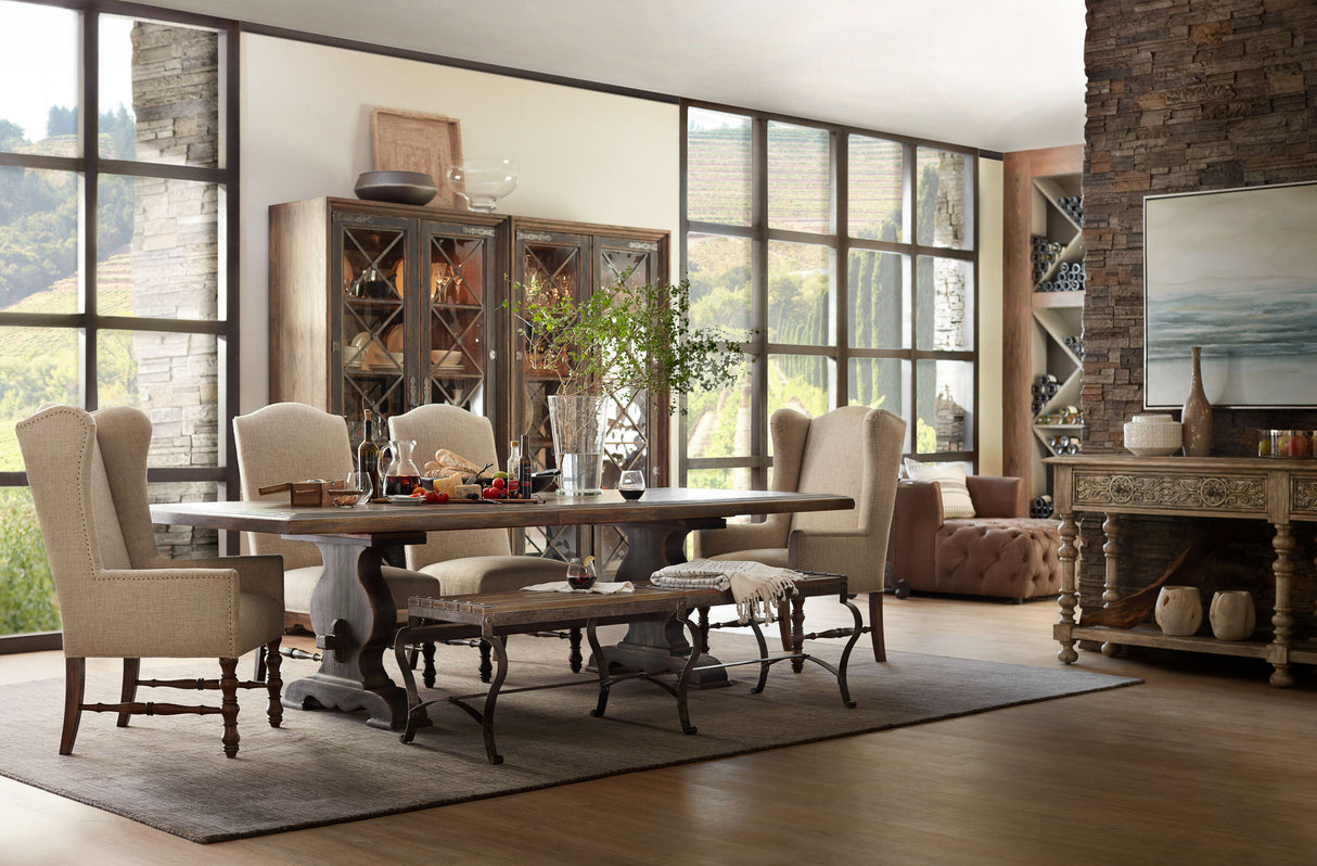 Hill Country - Bandera 86" Table With 2-18" Leaves - Dark Brown