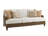 Bali Hai - Harborside Sofa - Dark Brown / White