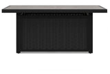 Beachcroft - Rectangular Fire Pit Table - Black / Light Gray