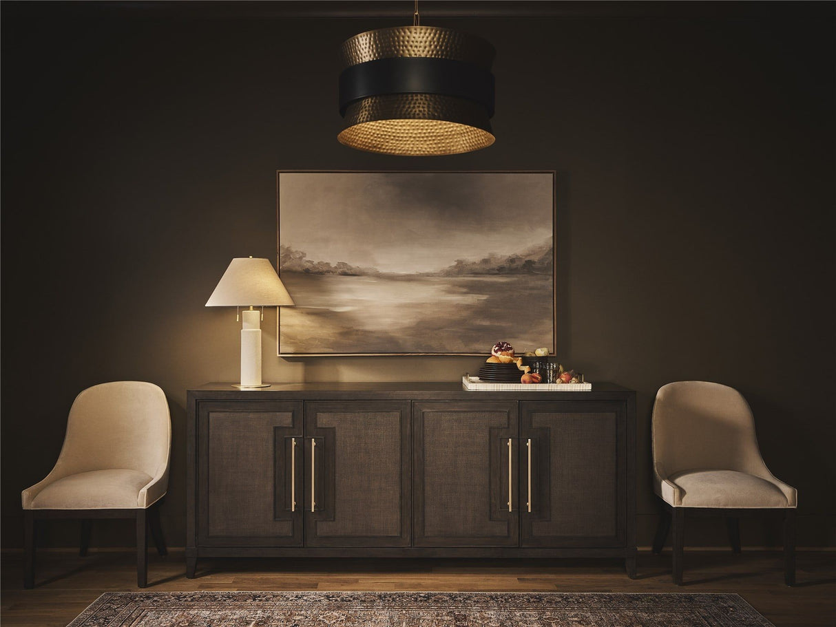 Fenwick - Embossed Credenza - Dark Brown