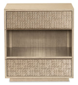 Geometry - Nightstand - Polished Limestone