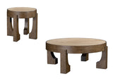 Canyon - End Table - Espresso / Travertine