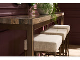 Montclair - Brindle Console With 3 Stools - Light Brown / Beige