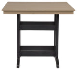 Boca Trail - Black / Driftwood - Square Counter Tbl W/Umb Opt