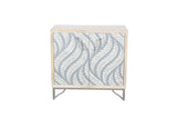 Leia - Bar Cabinet - White Mango / Ivory Bone / Gray