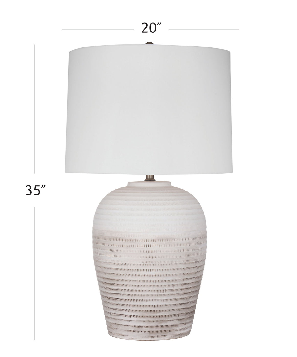 Goshen - Table Lamp - Distressed White