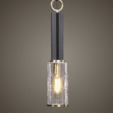 Jarsdel - 1 Light Industrial Mini Pendant - Black