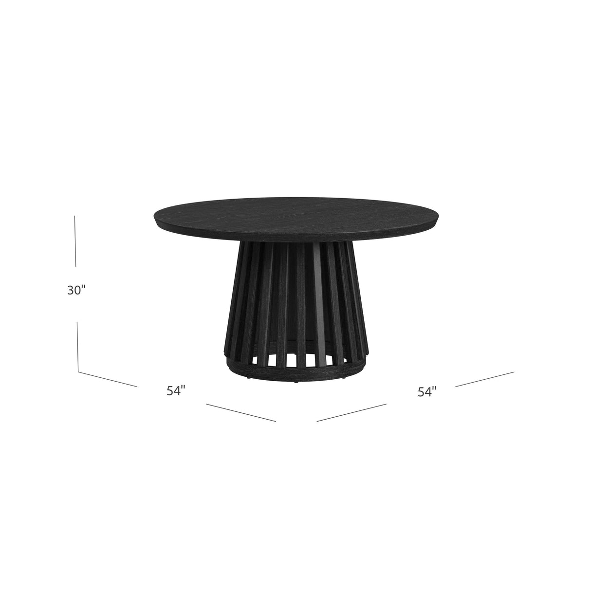 Mateo - Round Dining Table - Black
