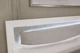 Maeling - King Upholstered Panel Bed - White