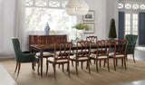 Charleston - Rectangle Leg Dining Table With 2-22" leaves - Dark Brown
