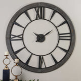 Ronan - Wall Clock, Large - Brown, Dark