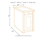 Tyler Creek - Grayish Brown / Black - Chair Side End Table
