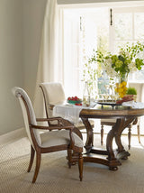 Archivist - Upholstered Arm Chair - Beige / Dark Brown